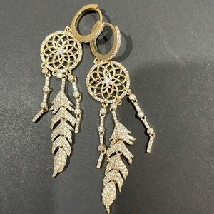 Fashion Earrings - Dreamcatcher with rhinestones